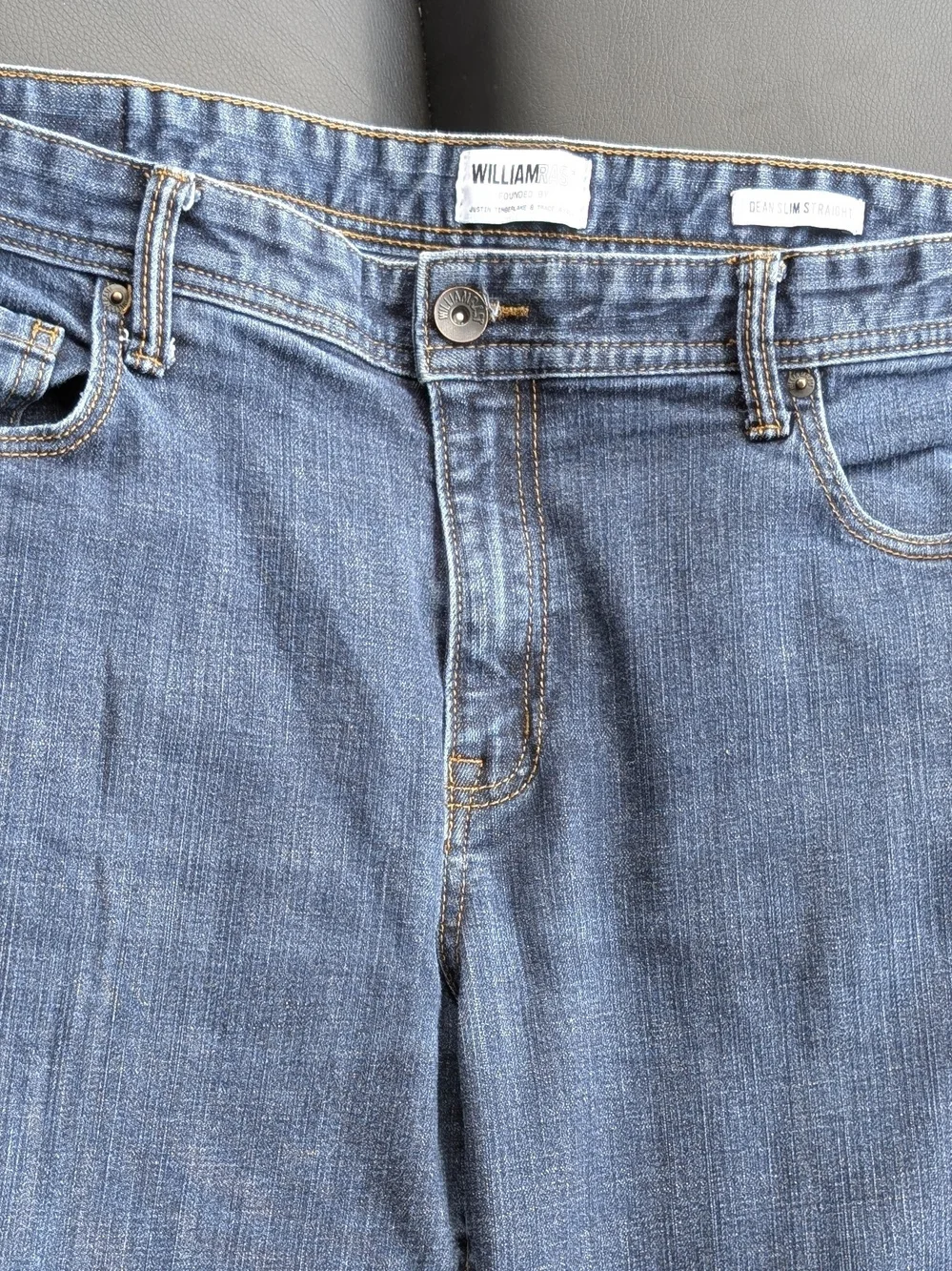 William Rast Men's Slim Straight Jeans in Blue Wash
